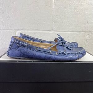 Frye Reagan Campus Driver Moccasins Loafer Blue Leather Slip On Women's 10 M